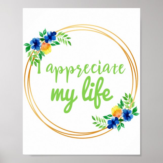 Affiche vibes positives citations pour la vie et le travai (Devant)