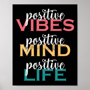 Affiche Vibes positives Esprit positif Vie positive