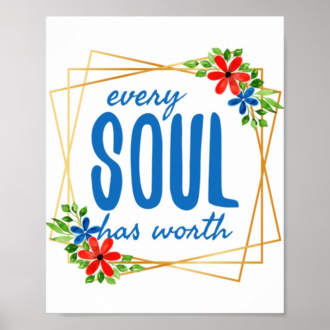 Affiche vibes positives mots de vie et de succès (Devant)