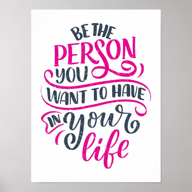 Affiche Vibes positives - Soyez la personne que vous voule (Devant)