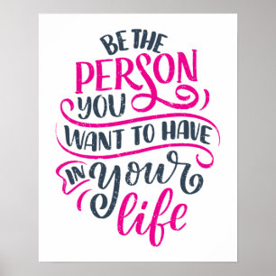 Affiche Vibes positives - Soyez la personne que vous voule