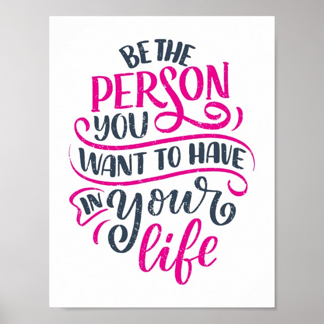 Affiche Vibes positives - Soyez la personne que vous voule (Devant)