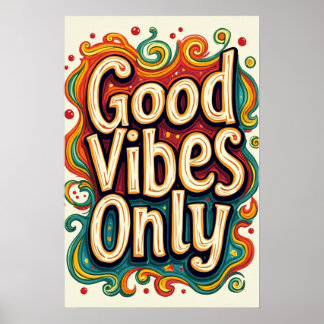 Affiche Vibes Positives Uniquement