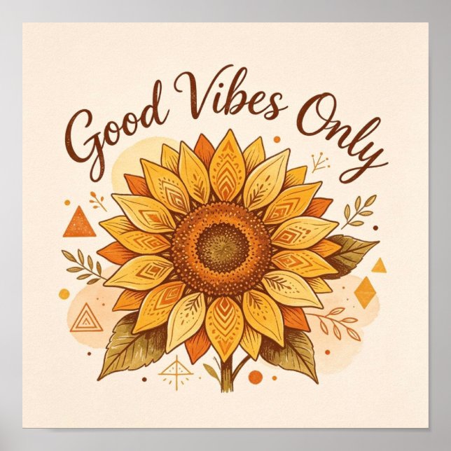 affiche vibes positives uniquement (Devant)