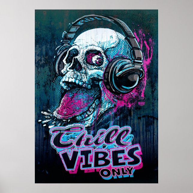 Affiche Vibes réfrigérées uniquement Casques crâniens fram (Devant)