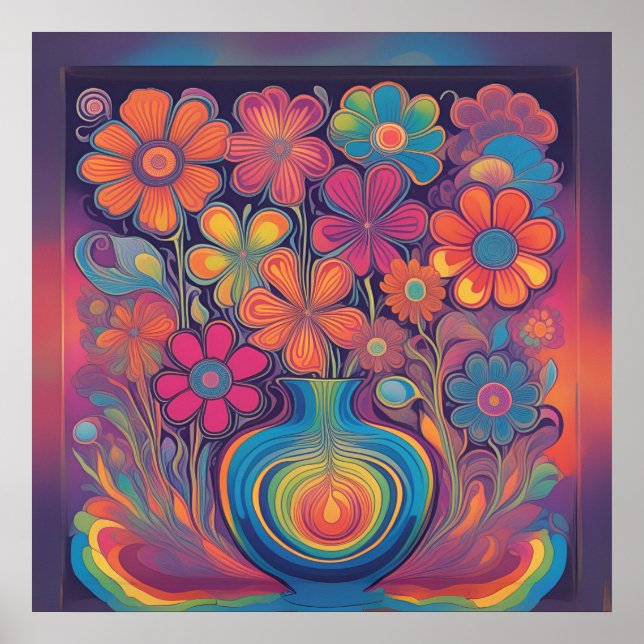 Affiche Vibes Rétro Bloom (Devant)