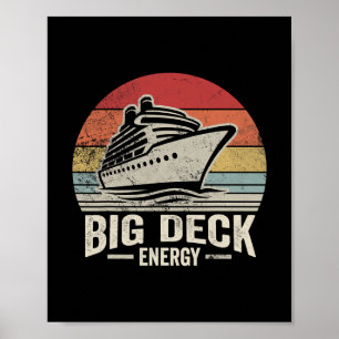 Affiche Vibes Rétro de Bateau de Croisière à Grand Pont