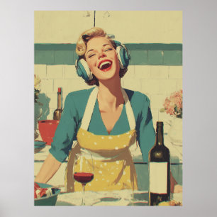 Affiche Vibes Rétro de Cuisine Heureuse