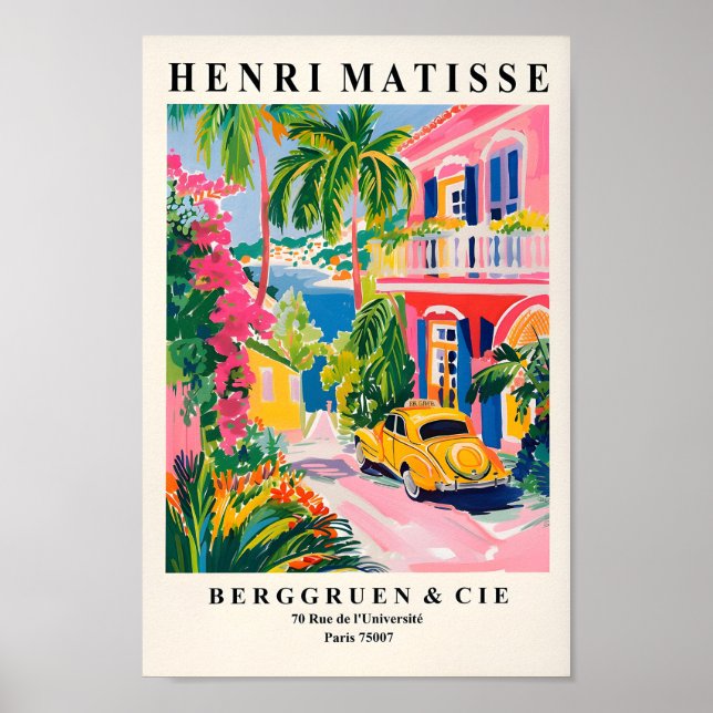 Affiche Vibes Roses Matisse Art, Décor De Plage, Mur Prépp (Devant)