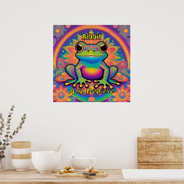 Affiche Vibes Super de grenouille de boeuf rayonné (Cuisine)