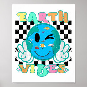 Affiche Vibes Terre Super Rétro Smile Terre Filles Filles