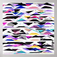 Vibes vectorielles vibrantes des années 80 Abstrai