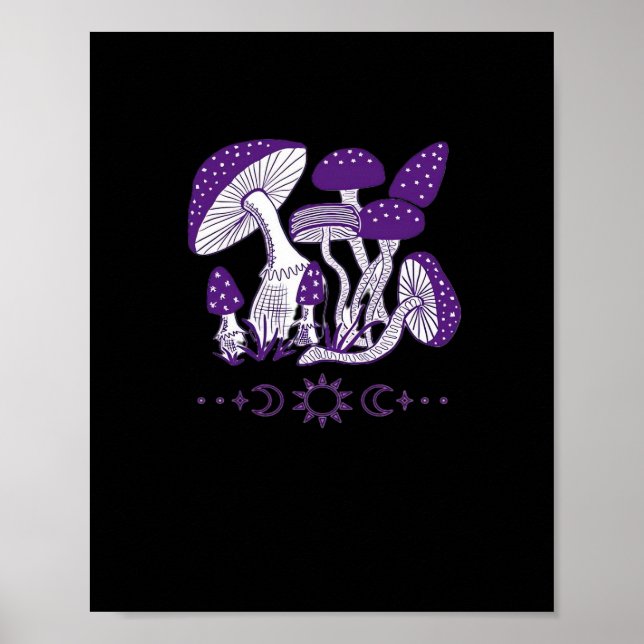 Affiche Vibes Whimsigoth de champignons (Devant)