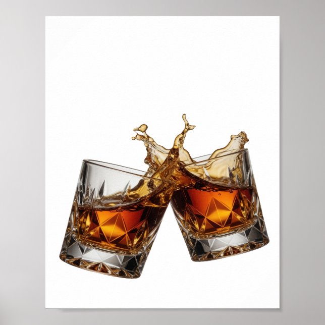 Affiche Vibrant Argent WHISKY SPLASH (Devant)