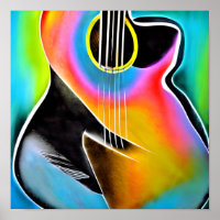 Vibrant art guitare Abstrait