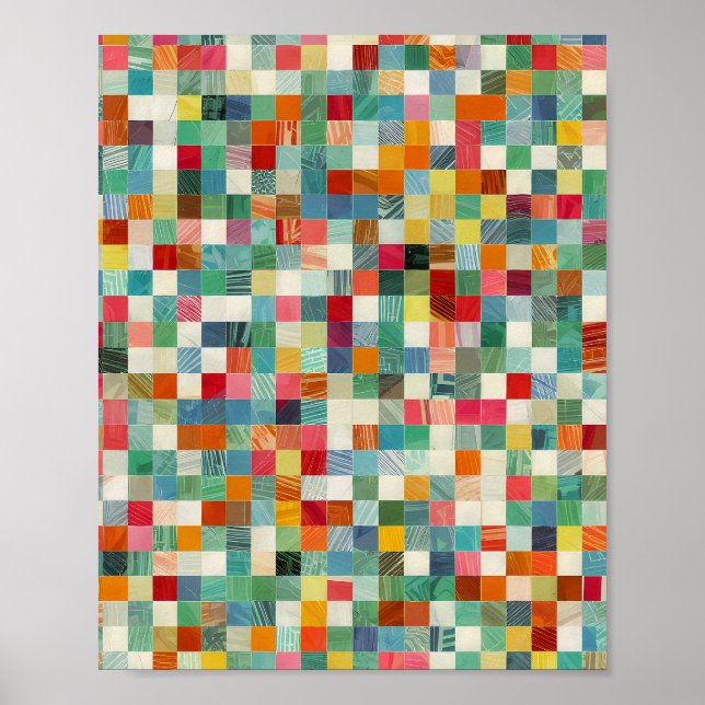 Affiche Vibrant Color Blocks: Color Theory Blend (Devant)