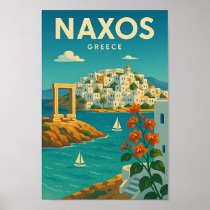 Affiche Vibrant de Naxos Grèce