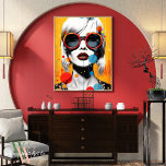 Affiche Vibrant Female Pop Art<br><div class="desc">Whimsy Wall Art Co. Présente : La collection "Pop Femme" Bienvenue dans un monde où les pop couleurs et les styles éblouissent ! Voici la collection "Pop Femme", une série vibrante d'estampes portraitistes de portraits pop art qui sont un festin visuel de mode, de féminité et d'expression sans peur. Chaque...</div>