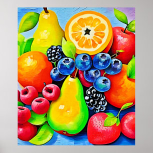 Affiche Vibrant Fruit Still Life