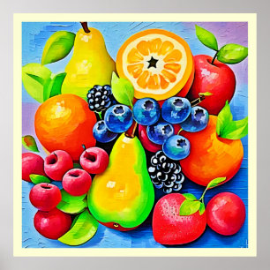 Affiche Vibrant Fruit Still Life