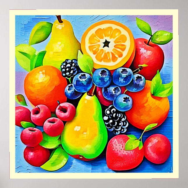 Affiche Vibrant Fruit Still Life (Devant)