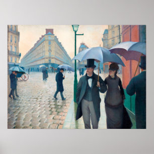 Affiche Vibrant Gustave Caillebotte Paris Street Rainy Day