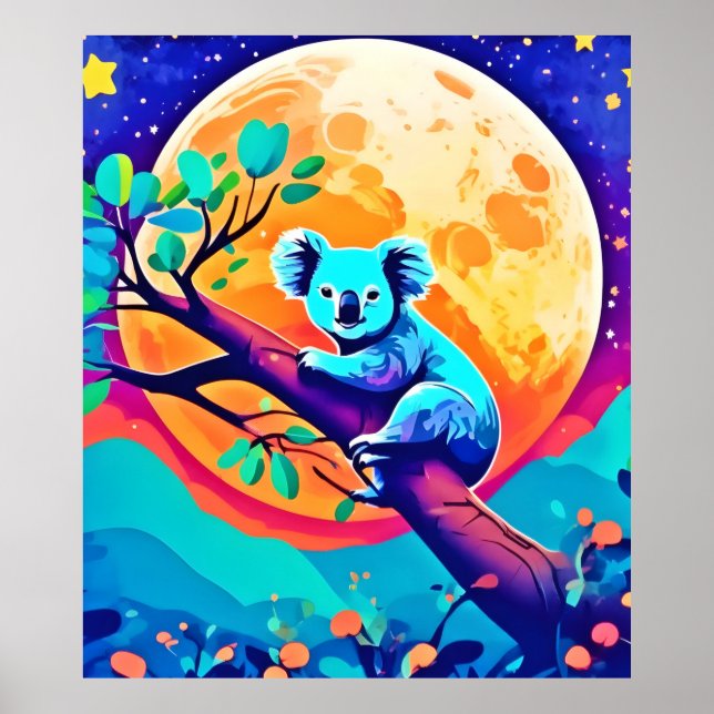 Affiche Vibrant Koala Moon (Devant)
