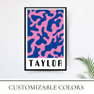 Affiche Vibrant minimaliste rétro Motif funky