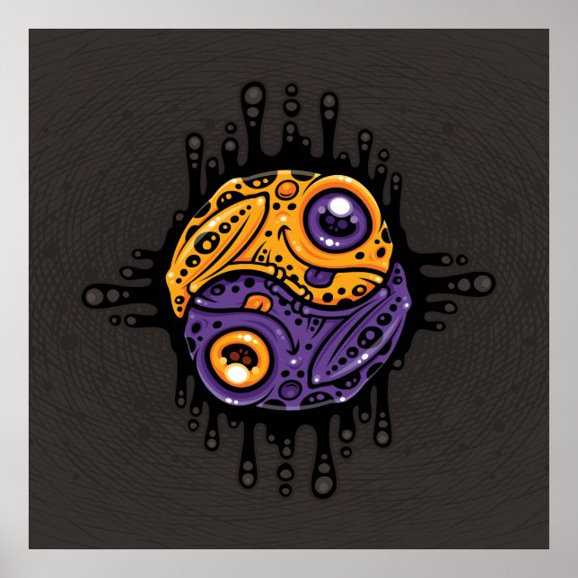 Affiche Vibrant Poison pourpre et doré grenouille à tarte  (Devant)