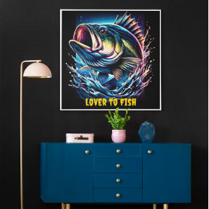 Affiche Vibrant Poisson Grinning sous l'eau