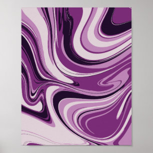 Affiche Vibrant Purple Swirl Art Abstrait