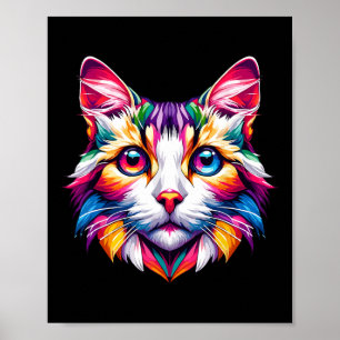 Affiche Vibrant Rainbow Chat Amoureux de les chats Kitty E