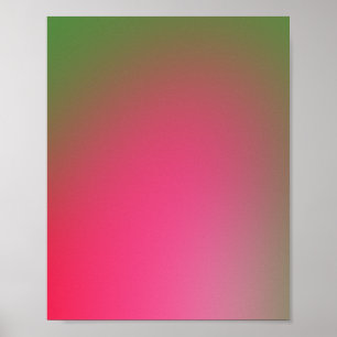 Affiche Vibrant Vert Et Rose Gradient