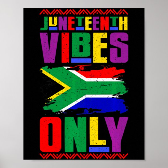 Affiche vibrations de juneteenth seulement depuis 1865 afr (Devant)