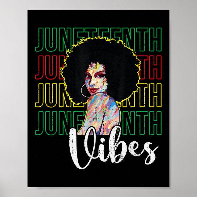 Affiche Vibrations de la liberté Juneteenth - 19 juin 1865 (Devant)