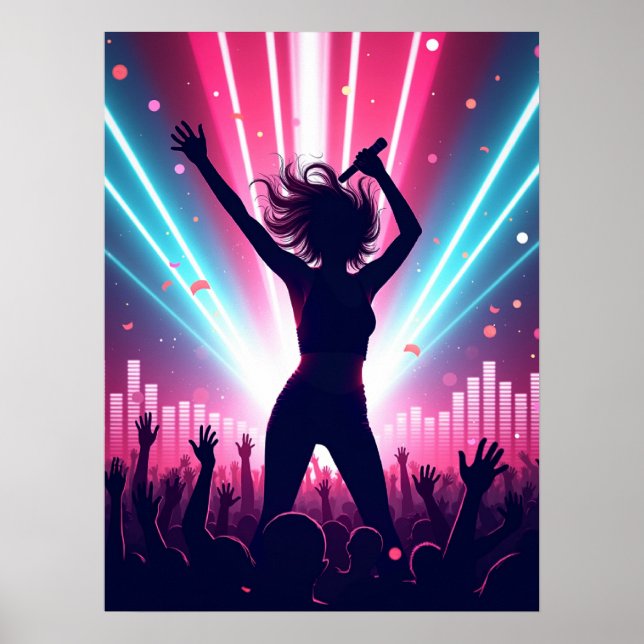Affiche Vibrations de Pop Électrique (Devant)