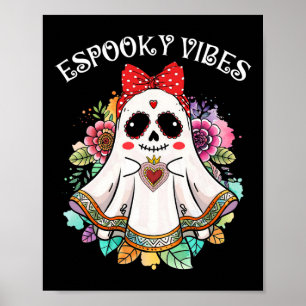 Affiche Vibrations d'Espooky Maestra Halloween Espagnol Me