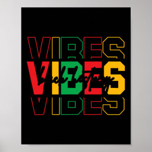 Affiche Vibrations du Mois de l'Histoire des Noirs Coloré 