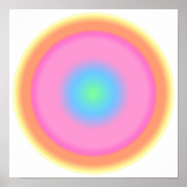 Affiche Vibrations positives - Dégradé coloré (Devant)