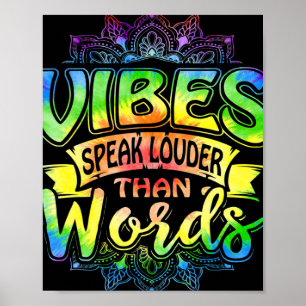Affiche Vibrations Rétro En Disent Plus Que Des Mots Yoga