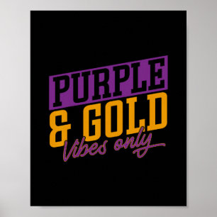Affiche Vibrations Violettes Et Dorées