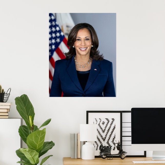 Affiche Vice-président Kamala Harris Photo officielle (Bureau à domicile)