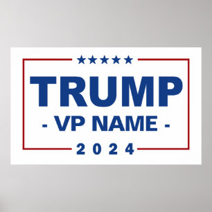 Affiche Vice-président Trump 2024 sur mesure