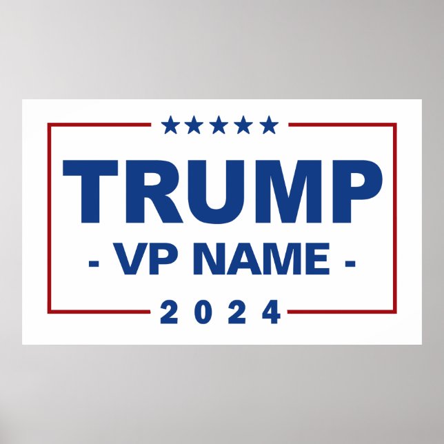 Affiche Vice-président Trump 2024 sur mesure (Devant)