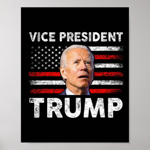 Affiche Vice-président Trump Drapeau américain Biden Élect