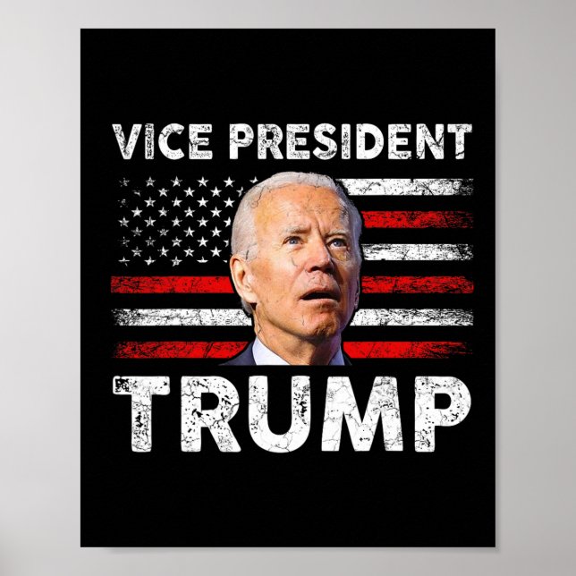 Affiche Vice-président Trump Drapeau américain Biden Élect (Devant)