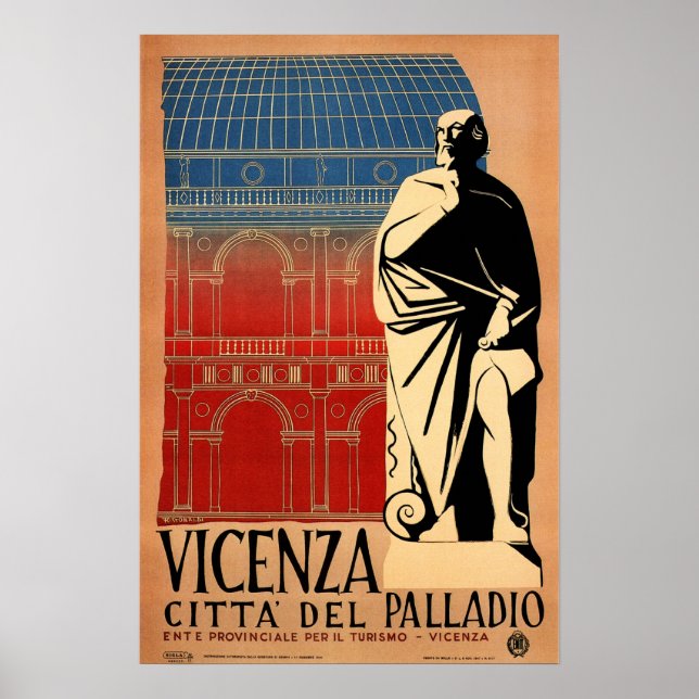 Affiche VICENZA Ville de Palladio Architecture Italie Voya (Devant)