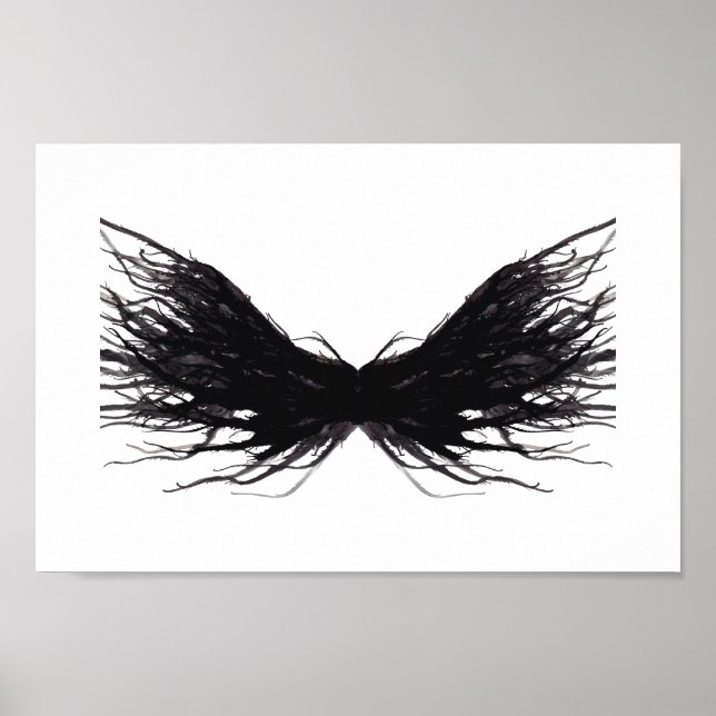 Affiche Vices Abstract Black Wings Alcohol Ink Art (Devant)