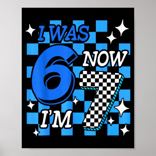 Affiche Vichy Bleu J'avais 6 ans Maintenant J'ai 7 ans Gar (Devant)