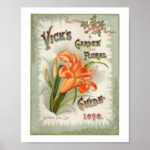 Affiche Vick's Garden & Flower 1898